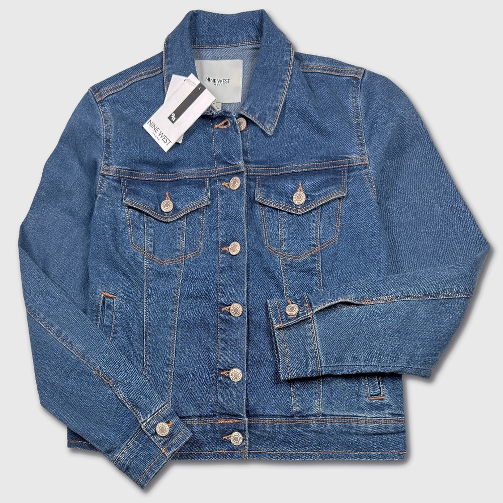 Nine West‎ Modena Denim / Jean Jacket - NWT Womens Medium Blue - #48712-F1